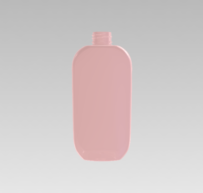 化妆品塑料瓶 500mL（圆角扁瓶身）